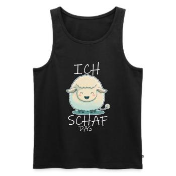 Komme Was Wolle Ich Schaf Das Depression Schäfchen - Männer Premium Bio Tank Top - Schwarz - Vorne - Michal (187cm)