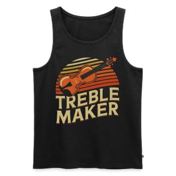 Violin Violinist Pun Treble Maker - Männer Premium Bio Tank Top - Schwarz - Vorne - Michal (187cm)