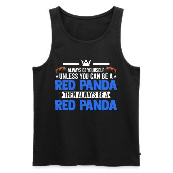 Roter Panda Geschenk Red Panda - Männer Premium Bio Tank Top - Schwarz - Vorne - AI Model Male 178 light (178cm)