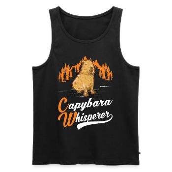 Capybara Whisperer Capibara Capibara Capybara - Men's Premium Organic Tank Top - black - Front - AI Model Male 178 light (178cm)
