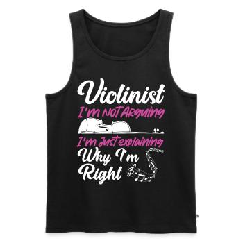 Violin Violinist Violinist I'm Not - Men's Premium Organic Tank Top - black - Front - AI Model Male 178 light (178cm)
