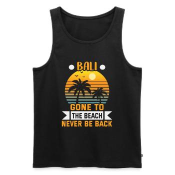 Bali Indonesien Strandurlaub am Meer - Männer Premium Bio Tank Top - Schwarz - Vorne - Michal (187cm)