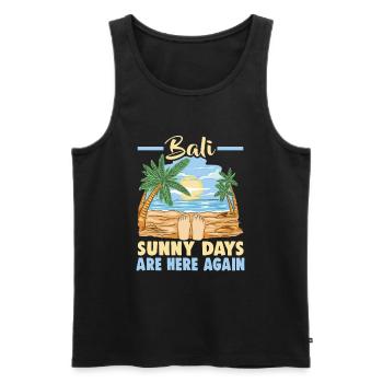 Bali Indonesien Strandurlaub am Meer - Männer Premium Bio Tank Top - Schwarz - Vorne - Michal (187cm)