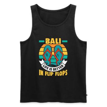 Bali Indonesien Strandurlaub am Meer - Männer Premium Bio Tank Top - Schwarz - Vorne - Michal (187cm)