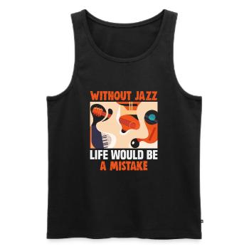 Musiciens d’orchestre de musique jazz - Débardeur bio Premium Homme - noir - Devant - Michal (187cm)