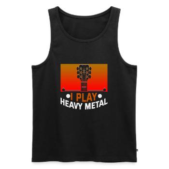Musiciens de heavy metal dans un groupe de musique hard rock - Débardeur bio Premium Homme - noir - Devant - AI Model Male 178 light (178cm)