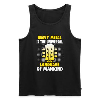 Heavy Metal Musiker in einer Band Hard Rock Musik - Männer Premium Bio Tank Top - Schwarz - Vorne - Michal (187cm)