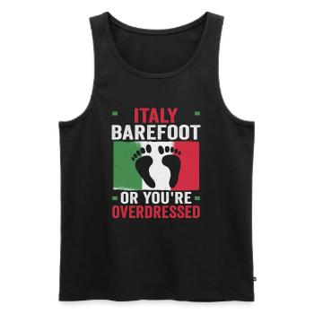 Italien Strandurlaub am Meer Design Strandmotiv - Männer Premium Bio Tank Top - Schwarz - Vorne - AI Model Male 178 light (178cm)
