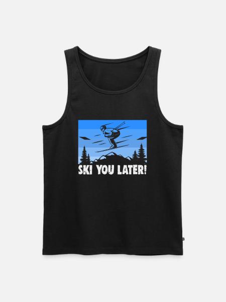 Skiers Ski you later! Ski - Men's Premium Organic Tank Top - black