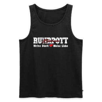 Ruhrpott Bochum Meine Stadt meine Liebe Herz - Männer Premium Bio Tank Top - Schwarz - Vorne - Michal (187cm)
