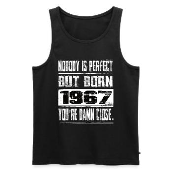 No one is perfect but born 1967 birthday - Men's Premium Organic Tank Top - black - Front - Michal (187cm)