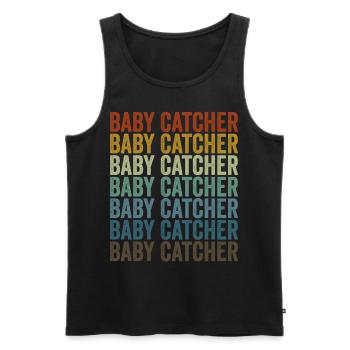 Baby catcher OBGYN Gynecologist Gynecologist Obstetrics - Men's Premium Organic Tank Top - black - Front - AI Model Male 178 light (178cm)