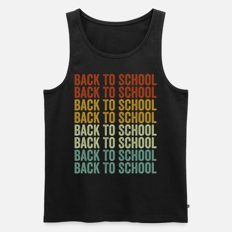 Zurück zur Schule - Männer Premium Bio Tank Top - Schwarz