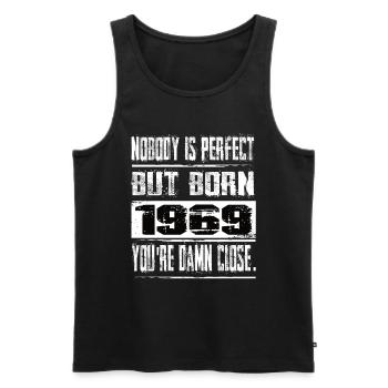 No one is perfect but born 1969 birthday - Men's Premium Organic Tank Top - black - Front - Michal (187cm)
