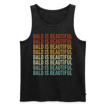 Kahl ist schön 4. Juli Kahl - Männer Premium Bio Tank Top - Schwarz - Vorne - AI Model Male 178 light (178cm)