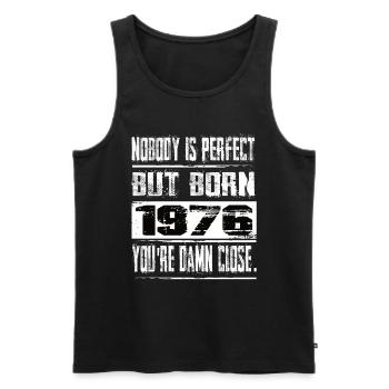 No one is perfect but born 1976 birthday - Men's Premium Organic Tank Top - black - Front - Michal (187cm)
