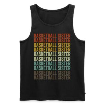 Basketball-Schwester Korbball-Schwester - Männer Premium Bio Tank Top - Schwarz - Vorne - AI Model Male 178 light (178cm)