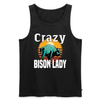 Buffalo Bison Ox Indian American - Men's Premium Organic Tank Top - black - Front - Michal (187cm)