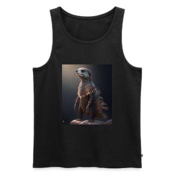 Aesthetic Cool Otter Design Aesthetic Cool Art - Men's Premium Organic Tank Top - black - Front - AI Model Male 178 light (178cm)