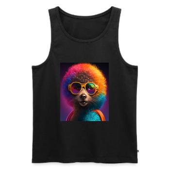 African Otter Pride Pop Art Black Afro Otter - Men's Premium Organic Tank Top - black - Front - Michal (187cm)