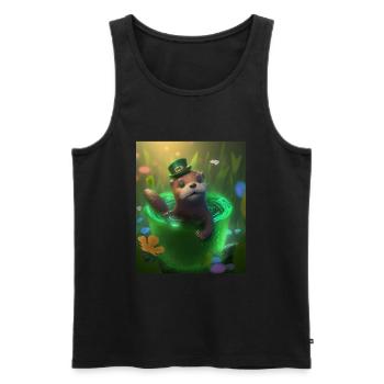 Kawaii Otter Pet Lucky Sea Otter - Débardeur bio Premium Homme - noir - Devant - Michal (187cm)