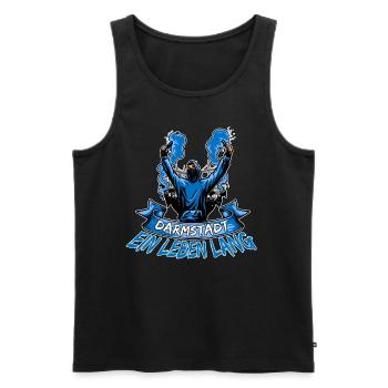 Darmstadt ein Leben lang - Männer Premium Bio Tank Top - Schwarz - Vorne - Michal (187cm)