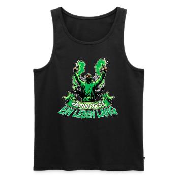 Hannover ein Leben lang - Männer Premium Bio Tank Top - Schwarz - Vorne - Michal (187cm)