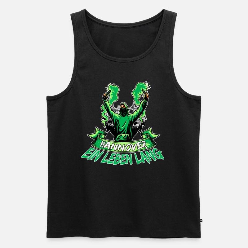 Hannover ein Leben lang - Männer Premium Bio Tank Top - Schwarz