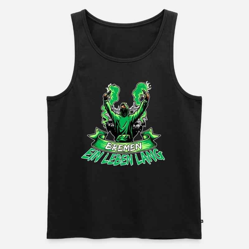 Bremen ein Leben lang - Männer Premium Bio Tank Top - Schwarz