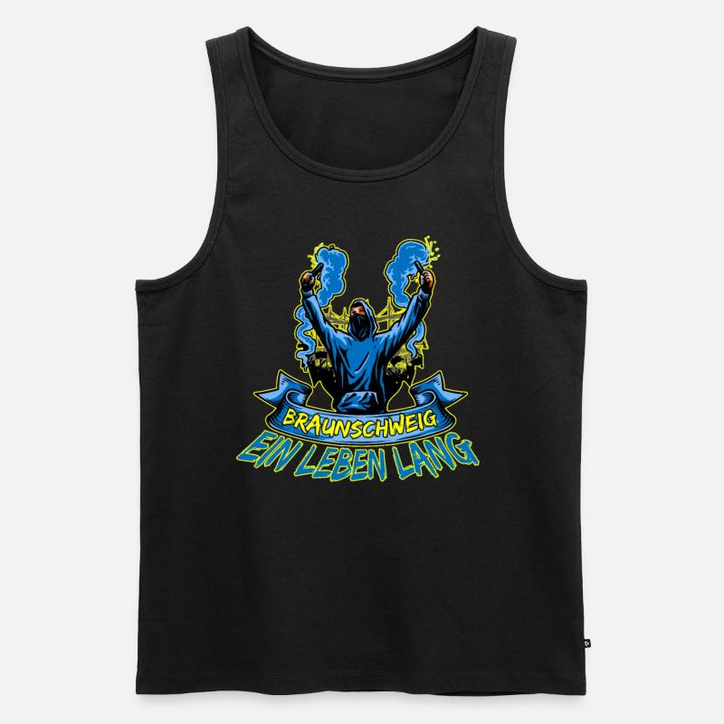 Braunschweig ein Leben lang - Männer Premium Bio Tank Top - Schwarz