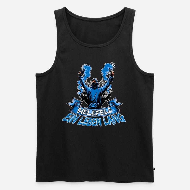Bielefeld ein Leben lang - Männer Premium Bio Tank Top - Schwarz