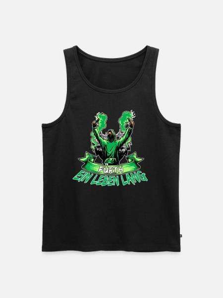 Fürth ein Leben lang - Männer Premium Bio Tank Top - Schwarz