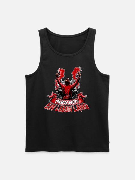 München ein Leben lang - Männer Premium Bio Tank Top - Schwarz