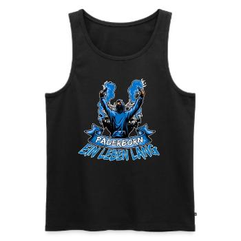 Paderborn ein Leben lang - Männer Premium Bio Tank Top - Schwarz - Vorne - Michal (187cm)