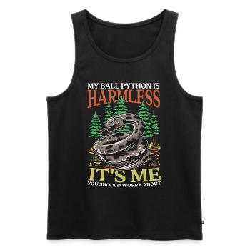 My Ball Python Is Harmless It's Me You Should - Männer Premium Bio Tank Top - Schwarz - Vorne - AI Model Male 178 light (178cm)
