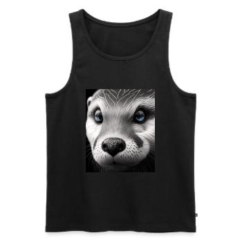Cute Otter Bed Time Funny Bored Sleepyhead Otter - Männer Premium Bio Tank Top - Schwarz - Vorne - Michal (187cm)