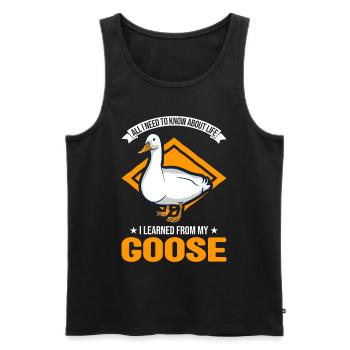 Geese Gift Goose Lovers Goose Breeders - Men's Premium Organic Tank Top - black - Front - Michal (187cm)
