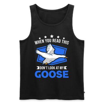 Oies Cadeau Goose Lovers Goose Éleveurs d’oies - Débardeur bio Premium Homme - noir - Devant - Michal (187cm)