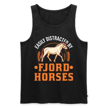 Fjord Horse Gift Norwegian Horse Fjord Horse - Men's Premium Organic Tank Top - black - Front - AI Model Male 178 light (178cm)