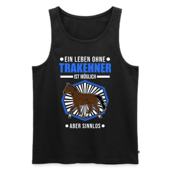 Ein Leben ohne Trakehner ist möglich Aber sinnlos - Männer Premium Bio Tank Top - Schwarz - Vorne - AI Model Male 178 light (178cm)