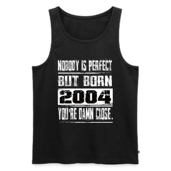 No one is perfect but born 2004 birthday - Men's Premium Organic Tank Top - black - Front - Michal (187cm)