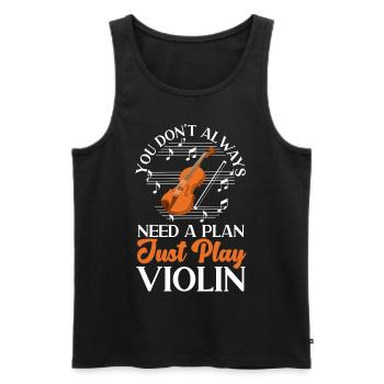 Violoniste violoniste Vous n’avez pas toujours - Débardeur bio Premium Homme - noir - Devant - Michal (187cm)