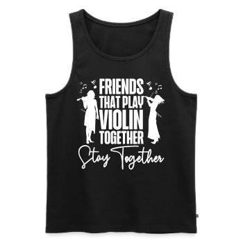 Violon Violoniste Besties Buddies - Débardeur bio Premium Homme - noir - Devant - Michal (187cm)