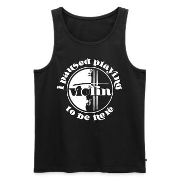 Violin Violinist I Paused Playing - Männer Premium Bio Tank Top - Schwarz - Vorne - Michal (187cm)