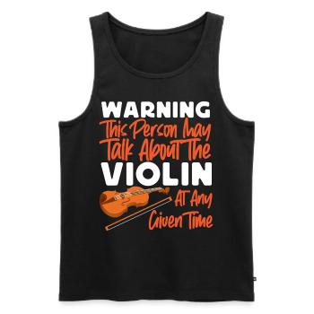 Violoniste Violoniste Avertissement - Débardeur bio Premium Homme - noir - Devant - Michal (187cm)