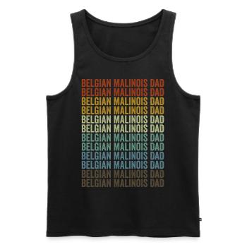 Belgian Malinois Papa Belgian Malinois Dogs - Men's Premium Organic Tank Top - black - Front - AI Model Male 178 light (178cm)