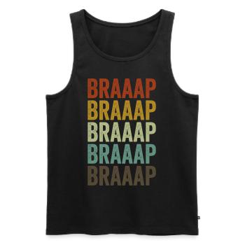 Braaap American Biker Usa Flagge Dirt Bike - Männer Premium Bio Tank Top - Schwarz - Vorne - AI Model Male 178 light (178cm)