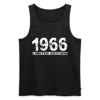 Limited Edition 1966 - Männer Premium Bio Tank Top - Schwarz - Vorne - AI Model Male 178 light (178cm)