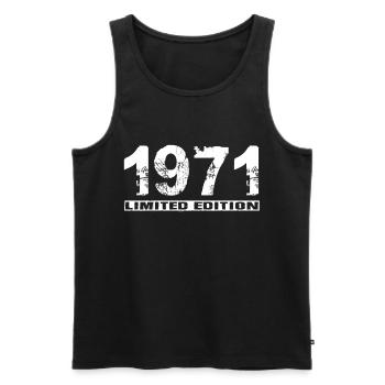 Edition limitée 1971 - Débardeur bio Premium Homme - noir - Devant - Michal (187cm)