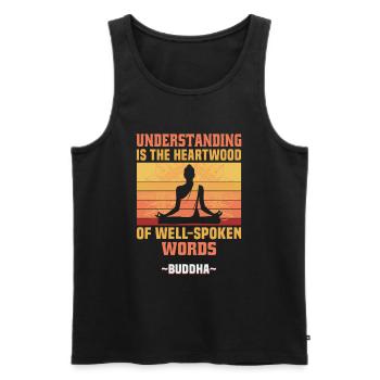 Buddhist Meditation Zen Buddha Buddhismus und Yoga - Männer Premium Bio Tank Top - Schwarz - Vorne - Michal (187cm)
